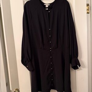 H&M Black Long Sleeve Dress